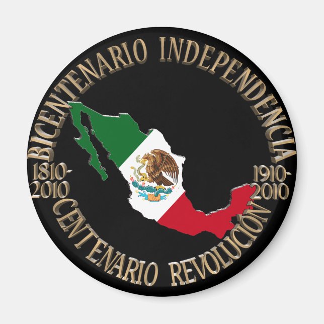 Imán Celebración del Bicentenario y del Centenario en M (Frente)