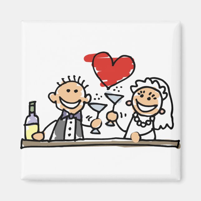 Imán Celebración del boda (Frente)