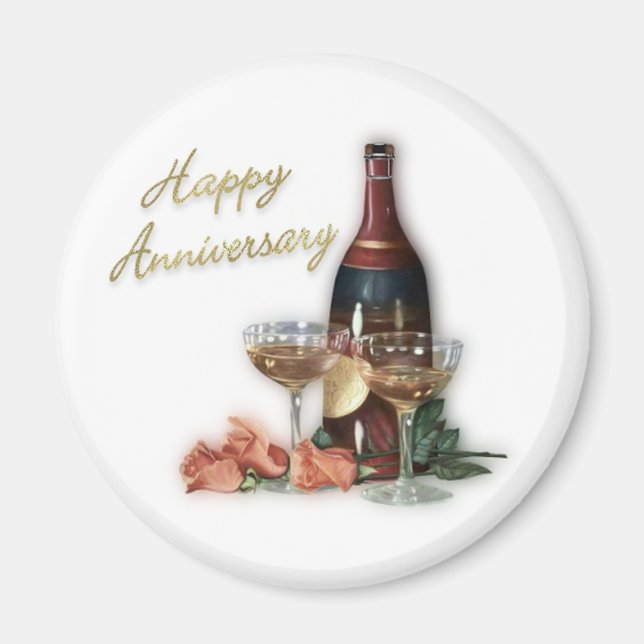 Imán Celebración del Feliz Aniversario (Frente)