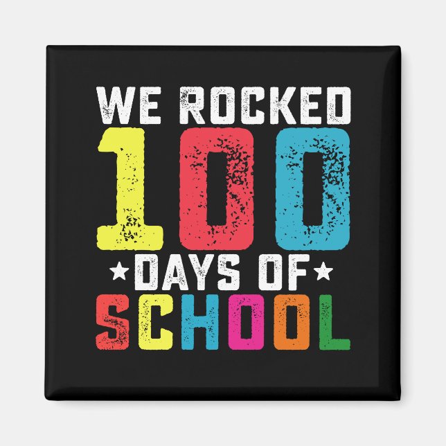 Imán Celebramos 100 Días de Escuela Profesor Estudiante (Frente)