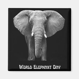 Imán Celebrar el Día Mundial del Elefante: Diseño Majes