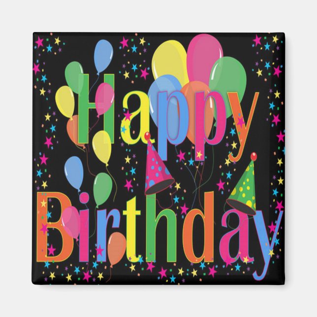 Imán Celebrar Feliz Cumpleaños (Frente)