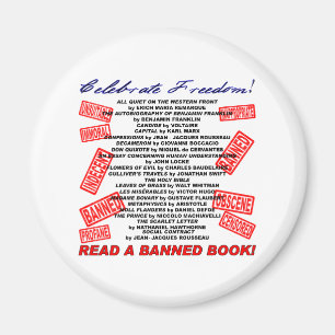 Imán ¡Celebre la libertad! ¡Lea un libro PROHIBIDO!