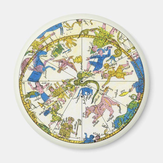 Imán Celeste Antiguo, Esfera Árabe, Constelaciones (Frente)