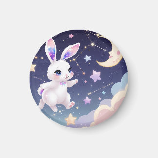 Imán Celestial Bunny Magnet -Kawaii Rabbit Fridge Decor