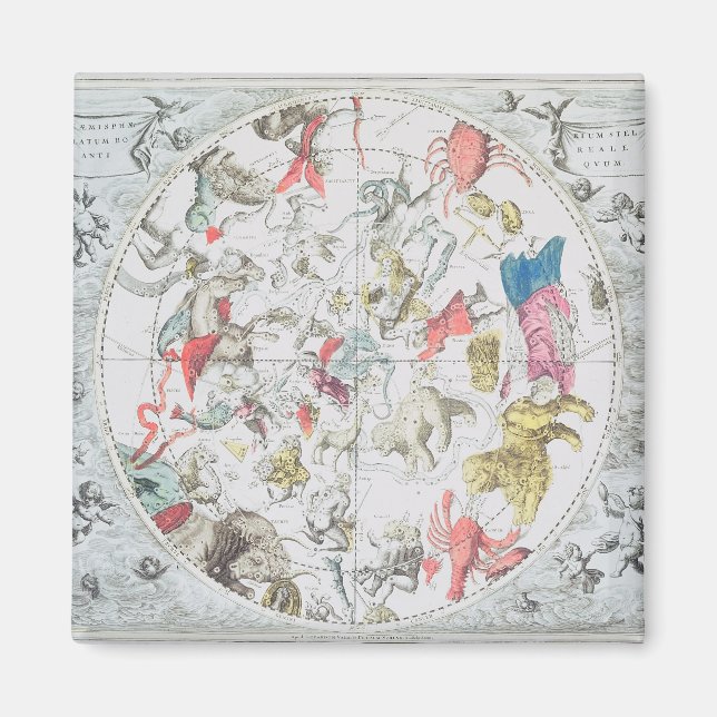 Imán Celestial que muestra los Rótulos del zodiaco (Frente)