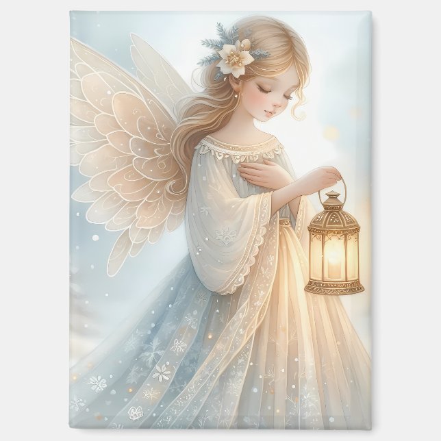 Imán Celestial Winter Angel Lantern of Comfort (Anverso)