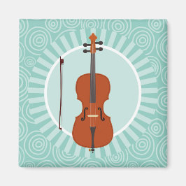 Imán Cello Fun Turquoise Swirl Music