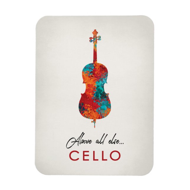 Imán Cello - Música colorida brillante (Vertical)