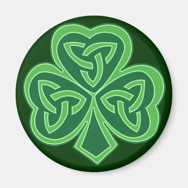 Imán Celtic Knot Shamrock (Frente)