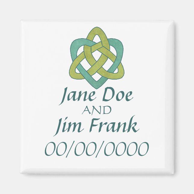 Imán Celtic Save the Date Boda Magnet (Frente)