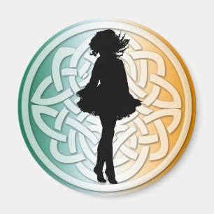 Imán céltico de la bandera del bailarín irland