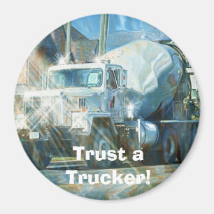 Imán CEMENT TRUCK BIG RIG TRUCKERS Gifts