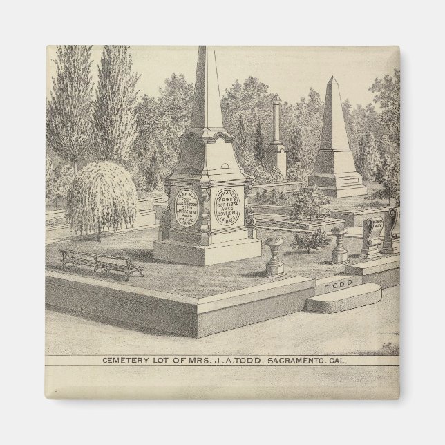 Imán Cementerio de Sacto, res Woodland (Frente)