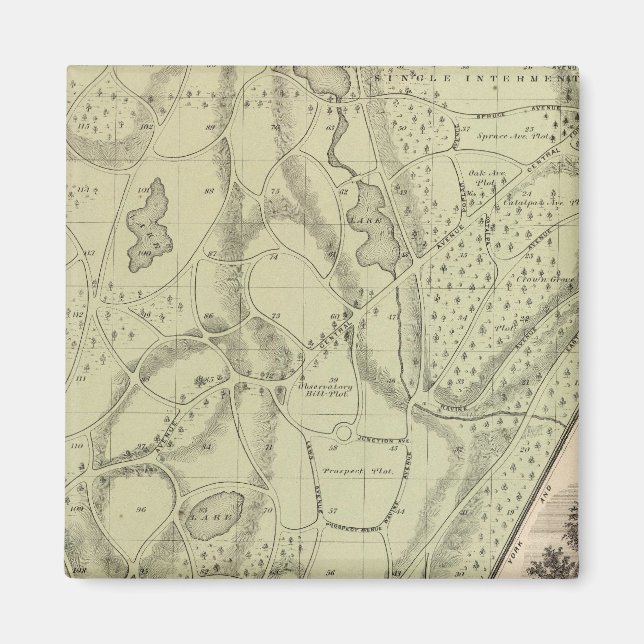 Imán Cementerio de Woodlawn (Frente)