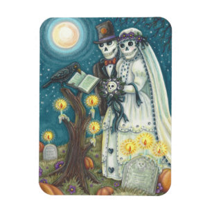 Imán Cementerio Nuptials SKELETON BODA MAGNET