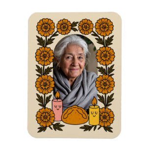 Imán Cempasúchil Ofrenda Altar Día de Muertos