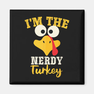 Imán Cena de Acción de Gracias G de Nerdy Turkey