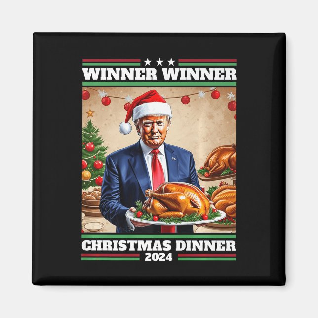 Imán Cena de Navidades ganadores de Trump (Frente)