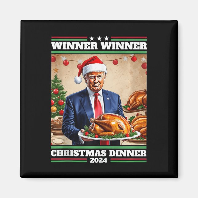 Imán Cena de Navidades ganadores de Trump graciosos (Frente)