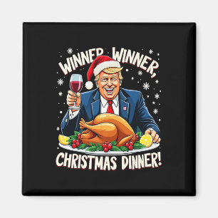 Imán Cena de Navidades ganadores de Trump y navidad