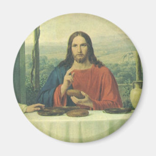 Imán Cena de Vintage en Emmaus con Jesucristo