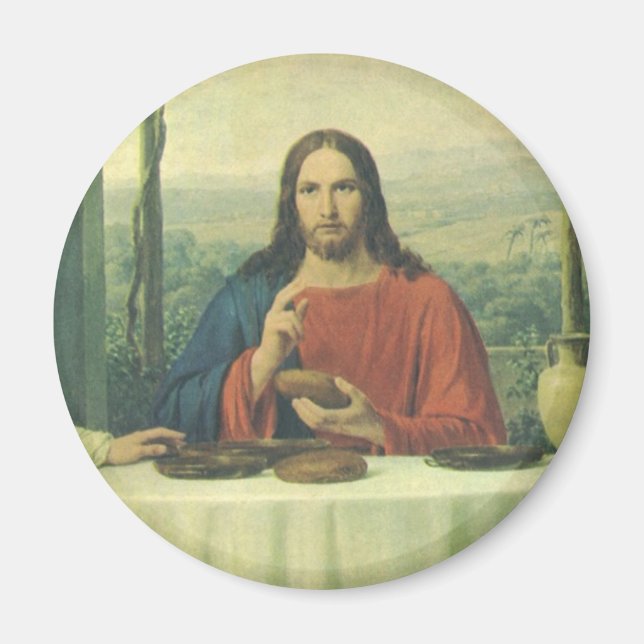 Imán Cena de Vintage en Emmaus con Jesucristo (Frente)