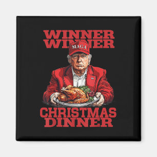 Imán Cena navideña en Santa Trump Navidad