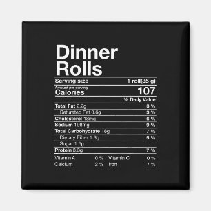 Imán Cena Rolls Nutrición Hechos Regalos de Acción de G