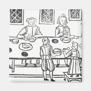 Imán Cenando en casa, de las baladas de Roxburghe