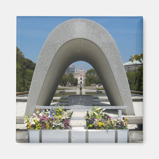 Imán Cenotafio conmemorativo de Hiroshima (Frente)