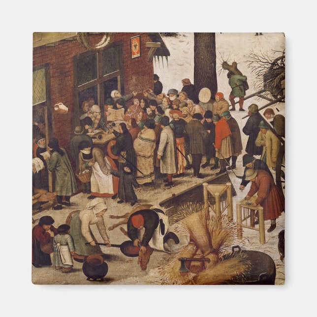 Imán Censo en Belén, detalle de la oficina del censo (Frente)