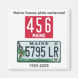 Imán Centennial de la placa de Maine