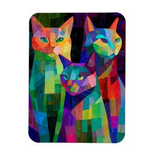 Imán Centinelas de gato cubista