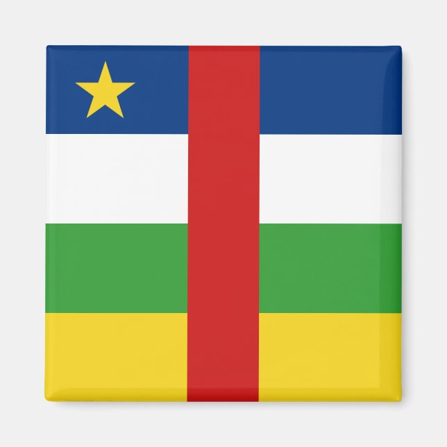 Imán Centrafrique Flag Magnet (Frente)