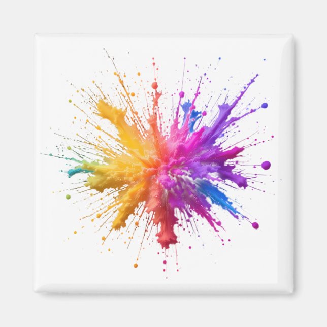 Imán Central Burst of Vibrant Colorful Powders (Frente)