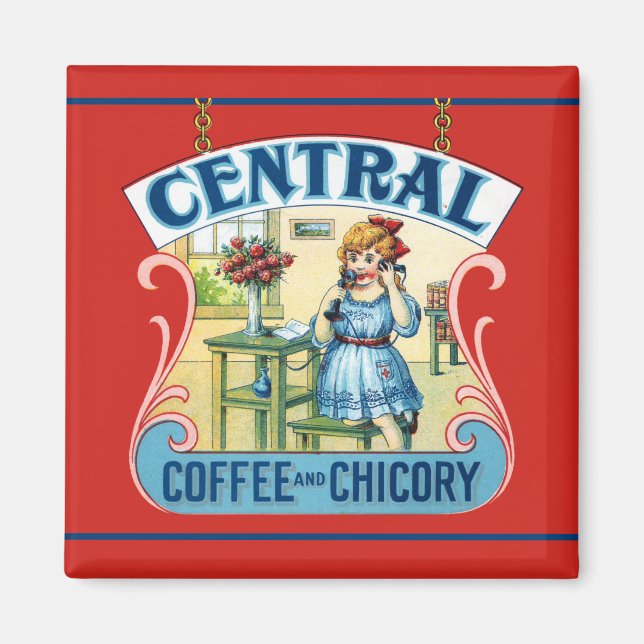 Imán Central Coffee Coffee and Chicory Magnet (Frente)
