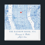 Imán Central Manhattan Destination Wedding Favor Magnet<br><div class="desc">Celebre su boda de Manhattan con este elegante imán azul marino para mantener el mapa de la ciudad de Nueva York. Perfecto para lugares emblemáticos como el Rainbow Room, The Plaza Hotel, Central Park Boathouse, The Foundry, The St. Regis New York, Tribeca Rooftop, The Pierre, Gotham Hall, Cipriani 42nd Street...</div>