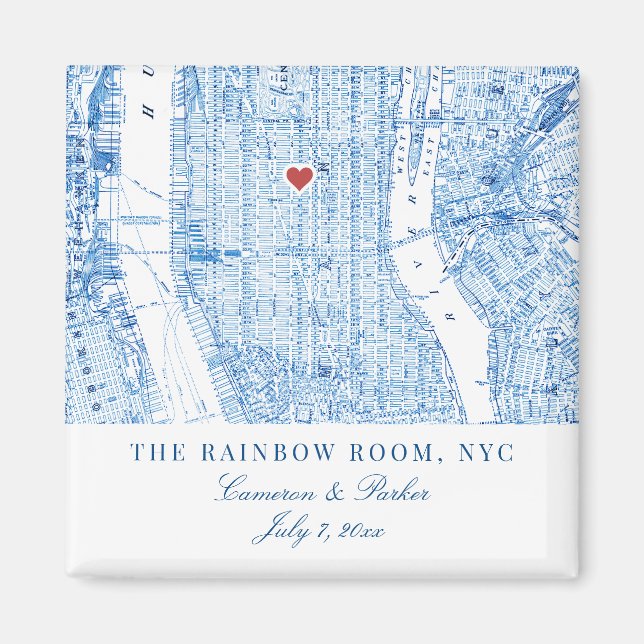 Imán Central Manhattan Destination Wedding Favor Magnet (Frente)