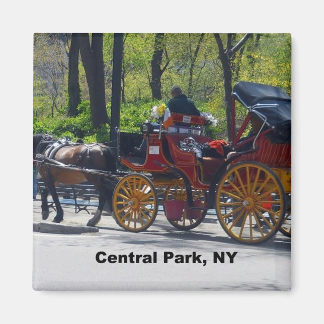 Imán Central Park, Caballo y Carrito (Frente)