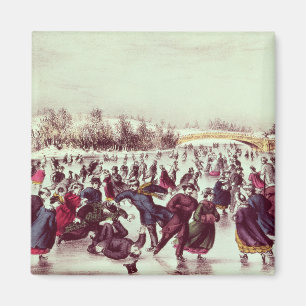 Imán Central Park, invierno: El carnaval patinador