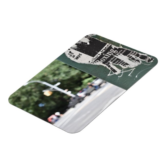 Imán Central Park West NYC Boxing Flyer Photography (Lado Izquierdo)