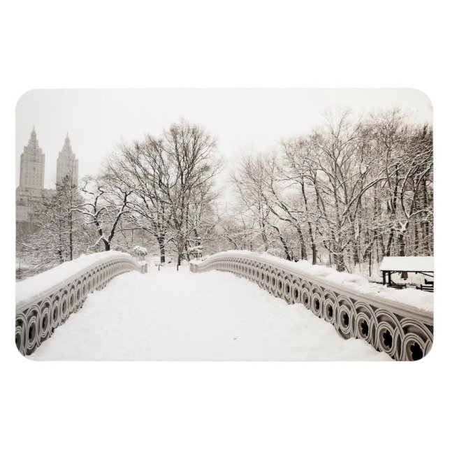 Imán Central Park Winter Romance - Puente Bow (Horizontal)