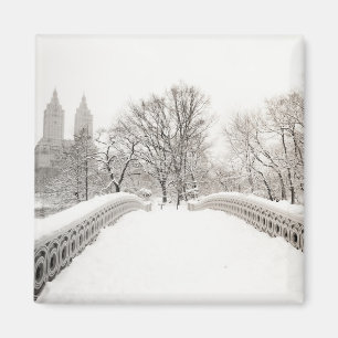 Imán Central Park Winter Romance - Puente Bow