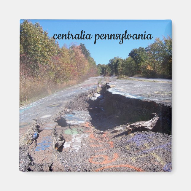 Imán centralia pennsylvania graffiti road imnet (Frente)