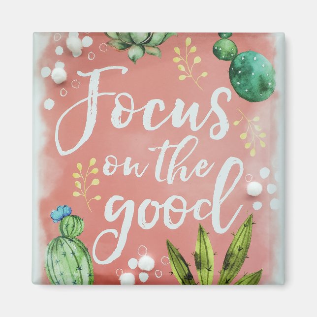 Imán Centrarse en lo bueno (Frente)