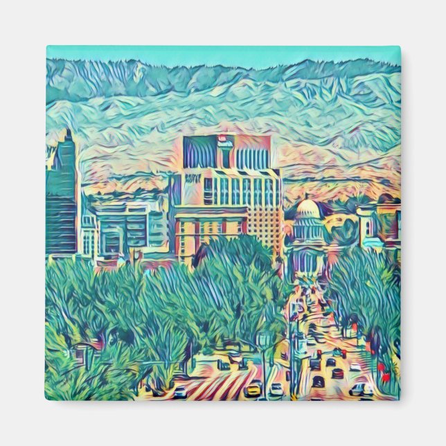 Imán Centro artístico Boise Idaho (Frente)