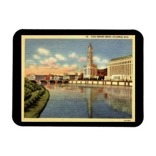 Imán Centro Cívico, Columbus, Ohio Vintage
