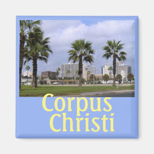 Imán Centro de Corpus Christi Texas Souvenir Magnet