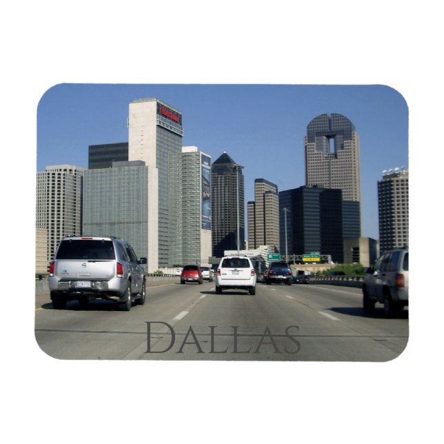 Imán Centro de Dallas Texas Souvenir Magnet (Horizontal)